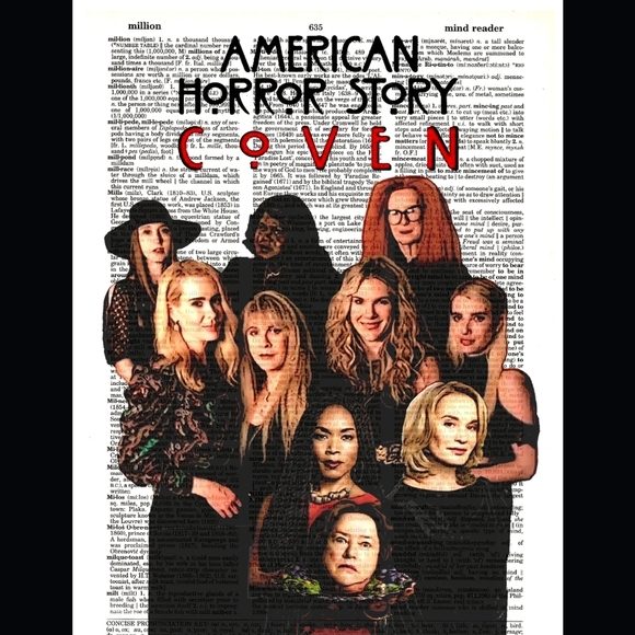 handmade Other - American Horror Story Coven Witches Vintage Dictionary Art Print